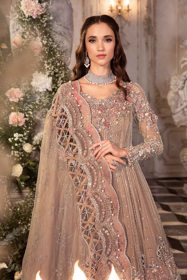 Elegant Grey Embroidered Organza and Jamawar Ensemble