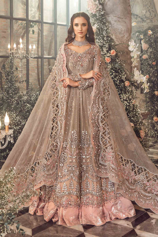 Elegant Grey Embroidered Organza and Jamawar Ensemble