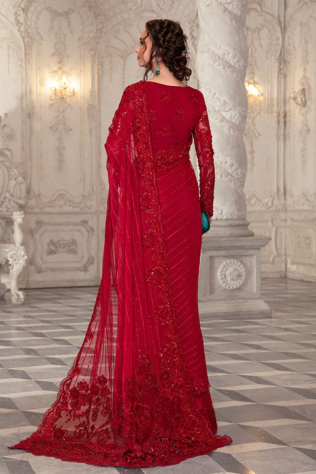 Couture: A Regal Red Saree